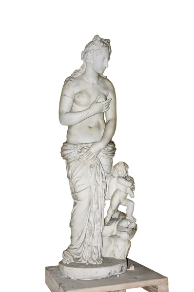 Sculpture of a draped woman and child — Stock Photo, Image