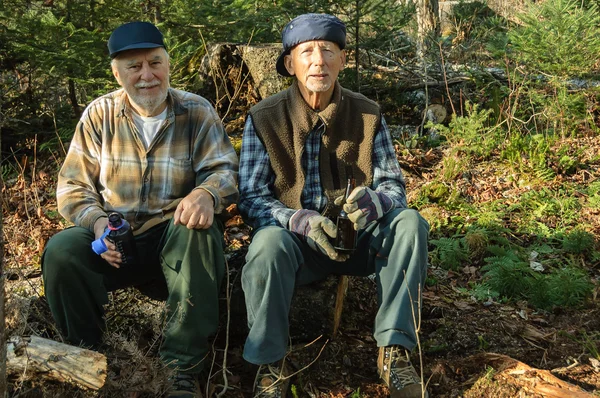 Seniors at Fall hunter time — Stock Photo, Image