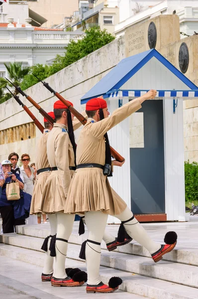 Ceremonial of guards arms up — Stock Photo, Image