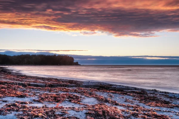 Matahari terbenam di atas St Lawrence River — Stok Foto