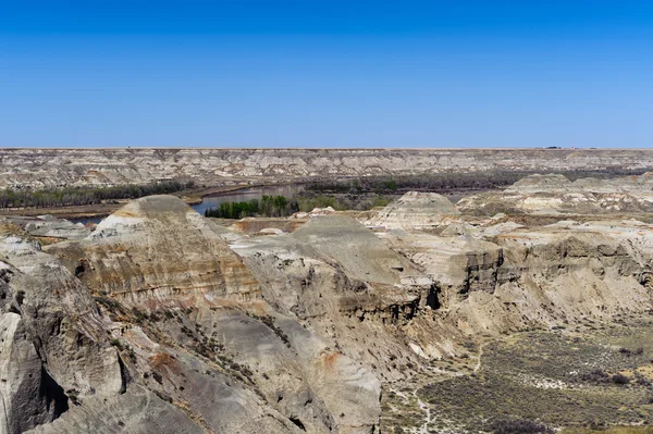 Badlands near Drumheller in Alberta, Canada — Stock Photo, Image