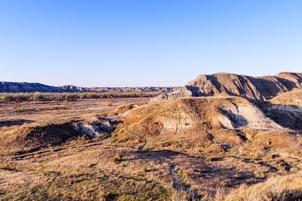 Landscape of the Badlands in Dinosaur Provincial Park — Stock Photo, Image