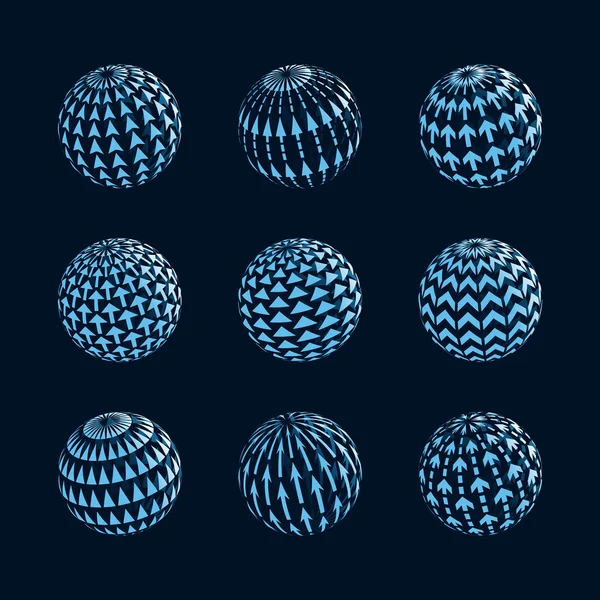 Icônes de planète bleue — Image vectorielle