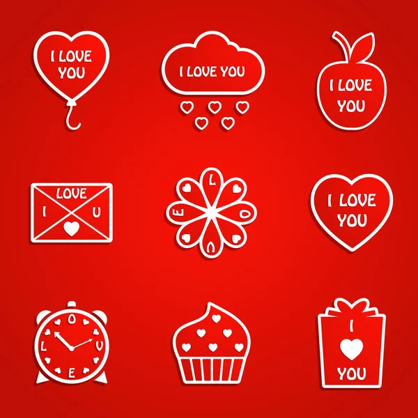 Love icons — Stock Vector