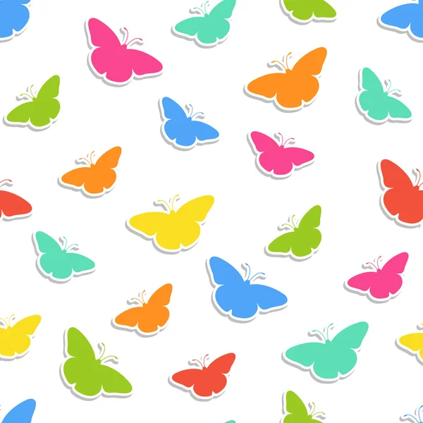 Fond sans couture avec des papillons — Image vectorielle