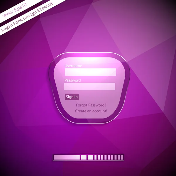 Modulo di login — Vettoriale Stock