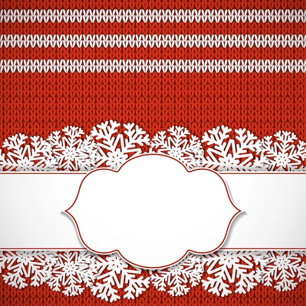 Red knitted background — Stock Vector