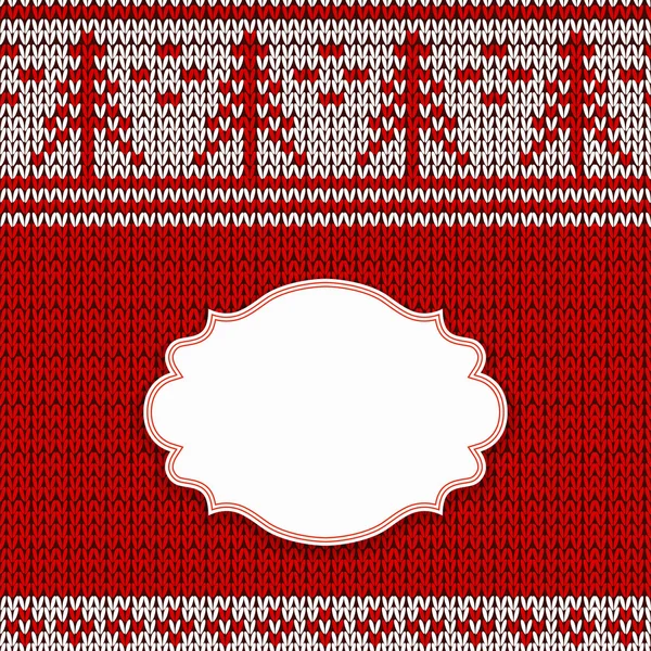 Red knitted background — Stock Vector