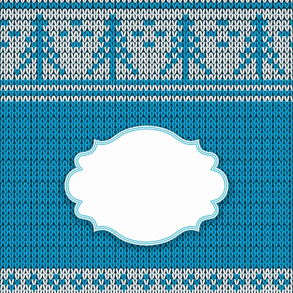Blue knitted background — Stock Vector