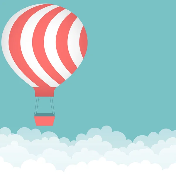 Achtergrond met hete luchtballon — Stockvector