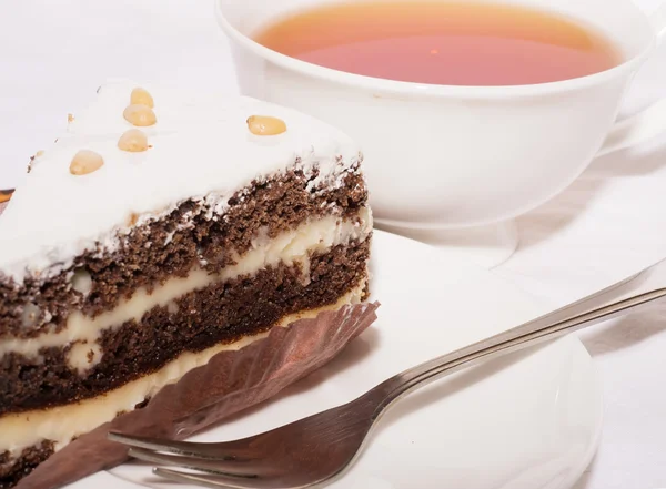 Sabroso un pastel de cereza pájaro — Foto de Stock