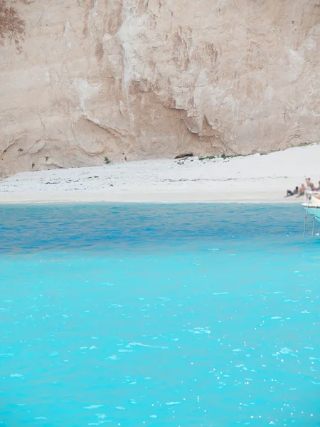 Navadzhio Beach (wyspa zatopionych statków) Zakynthos, Jońskie I — Zdjęcie stockowe