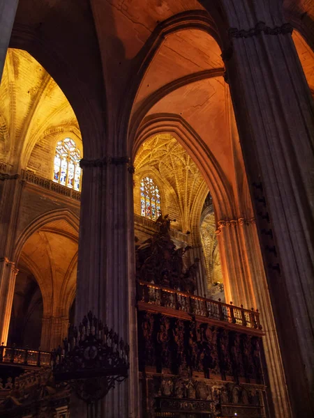 Sevillská Katedrála Uvnitř Andalusie Španělsko — Stock fotografie