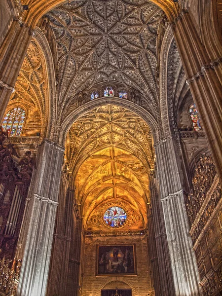 Bögen Der Kathedrale Von Sevilla Andalusien Spanien — Stockfoto