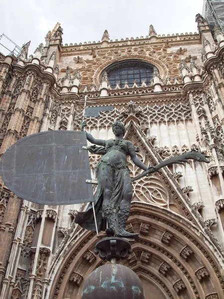 Detail Sevillské Katedrály Andalusie Španělsko Jedna Nejkrásnějších Nejrozsáhlejších Katedrál Světě — Stock fotografie