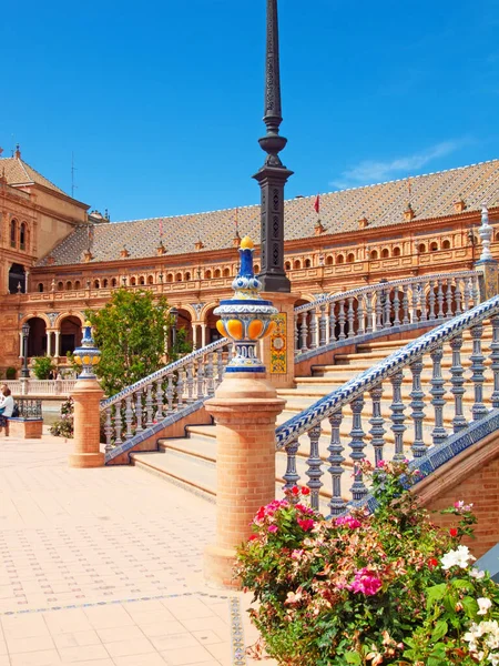 Berühmte Plaza Espana Sevilla Spanien — Stockfoto