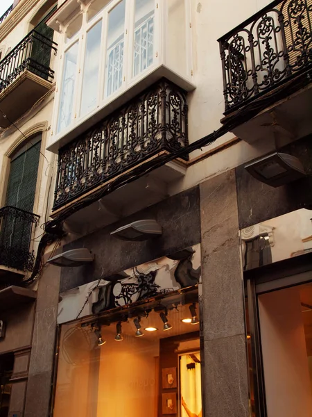 Maison Typique Avec Balcons Forgés Dans Vieille Ville Ronda Andalousie — Photo