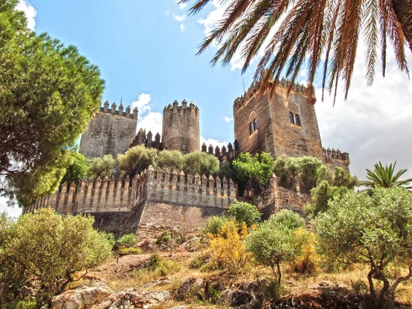 Pohled Nížiny Hrad Almodovar Del Rio Cordoba Andalusie Španělsko — Stock fotografie