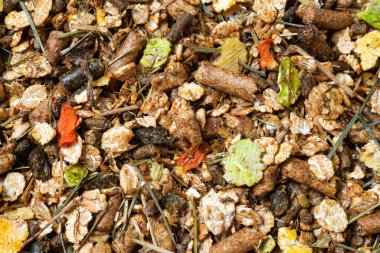  Doğal spor müsli ve granüller. At için. en üstteki görünüm