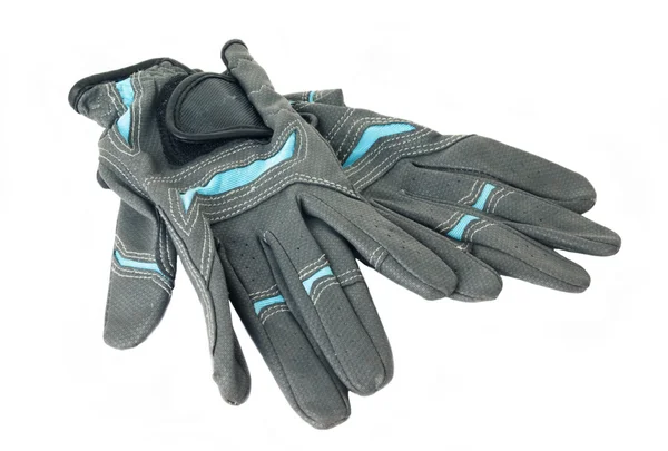 Конные профессиональные серые перчатки для езды в изолированном состоянии — стоковое фото
