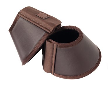 at üzerinde beyaz izole için yeni kahverengi bellboots