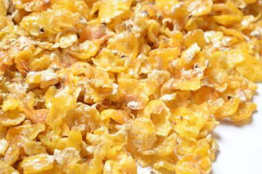 Mısır gevreği arka plan. atlar için. Makro