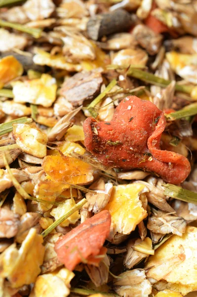 Natural sportive  muesli with carrot. for horse.macro — Stock Photo, Image