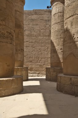 Karnak Tapınağı büyük Hipostil salon. Luksor, Mısır.