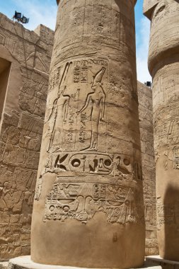 Karnak Tapınağı büyük Hipostil salon. Luksor, Mısır.