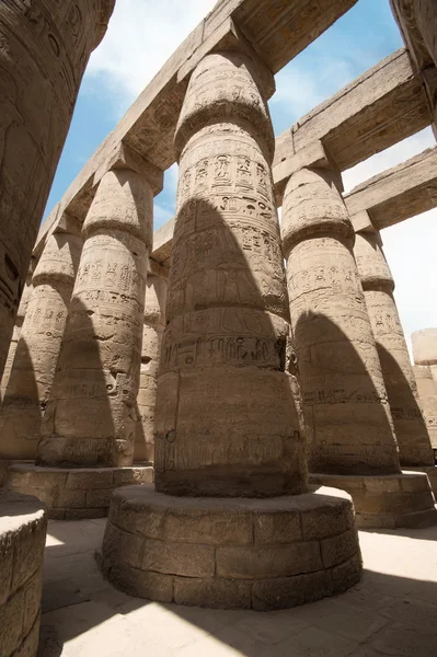 La Grande Salle Hypostyle du Temple de Karnak. Louxor, Égypte . — Photo