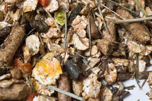 Natuurlijke muesli achtergrond. voor paard. macro — Stockfoto