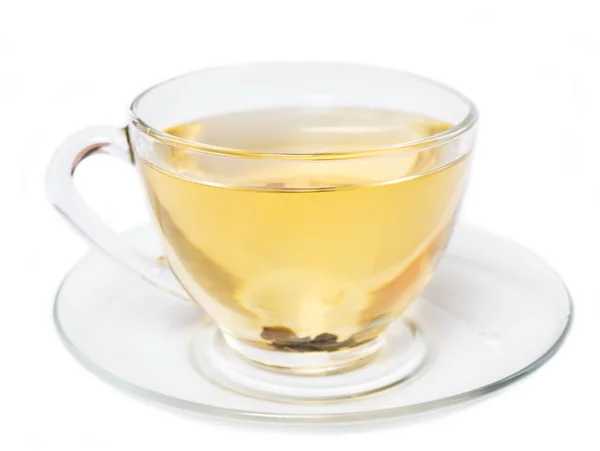 Taza de té verde aislada sobre blanco —  Fotos de Stock