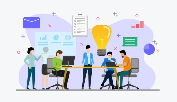 Yüzen simgelerle grup tartışması