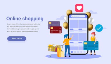 Mobil Uygulama Konsepti vektöründen online alışveriş