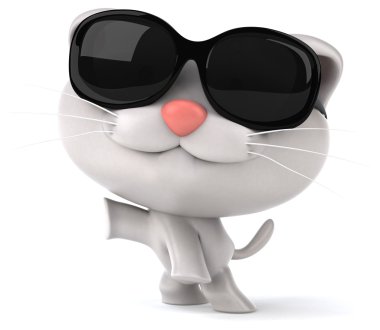eğlenceli bir karikatür kedi