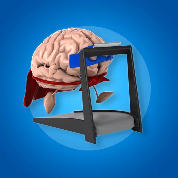 Funny cartoon Brain — Stock Photo, Image