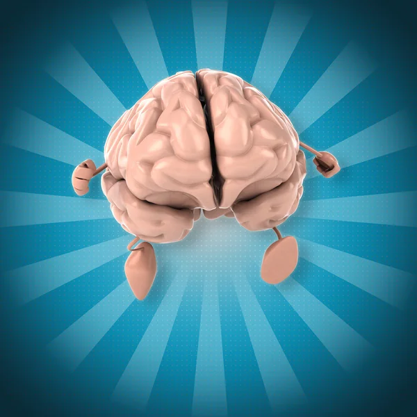 Funny cartoon Brain — Stock Photo, Image