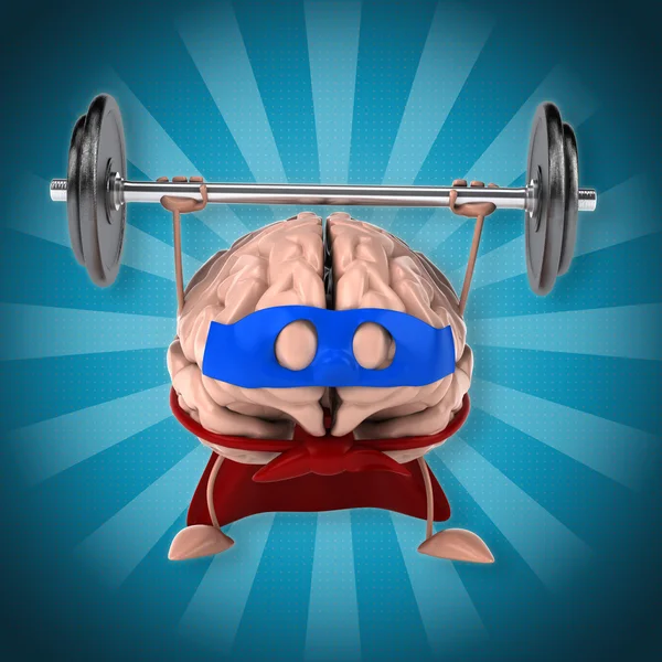 Funny cartoon Brain — Stock Photo, Image