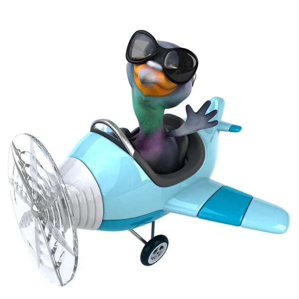 Fun cartoon pigeon — Stock Photo, Image