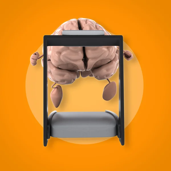 Divertido cerebro de dibujos animados — Foto de Stock