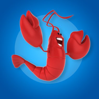 komik karikatür ıstakoz