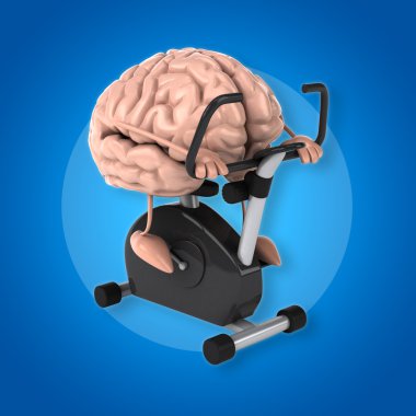 Komik karikatür beyin