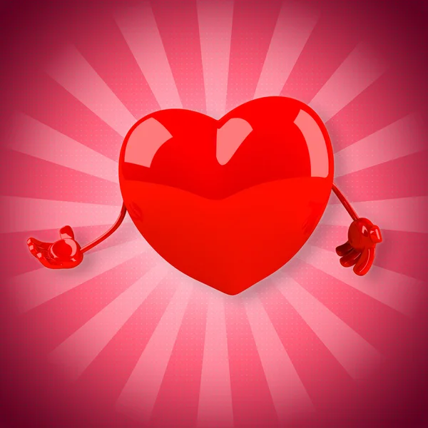 큰 붉은 심장 — 스톡 사진