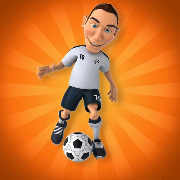 Cartoon voetballer — Stockfoto