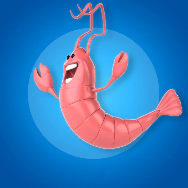 Fun cartoon shrimp — Stock Photo, Image