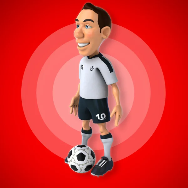 Cartoon voetballer — Stockfoto