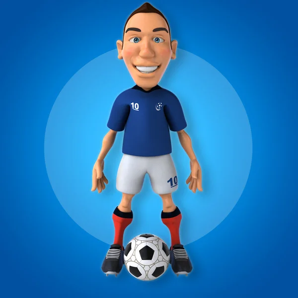 Cartoon voetballer — Stockfoto