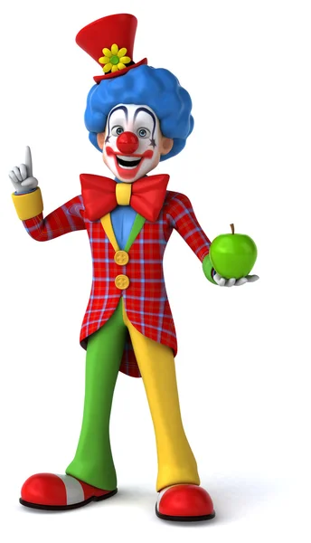 Divertente clown cartone animato — Foto Stock