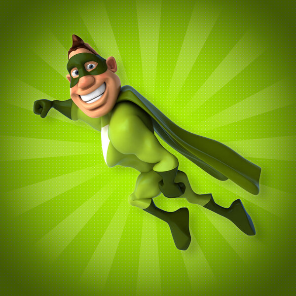 Fun cartoon superhero