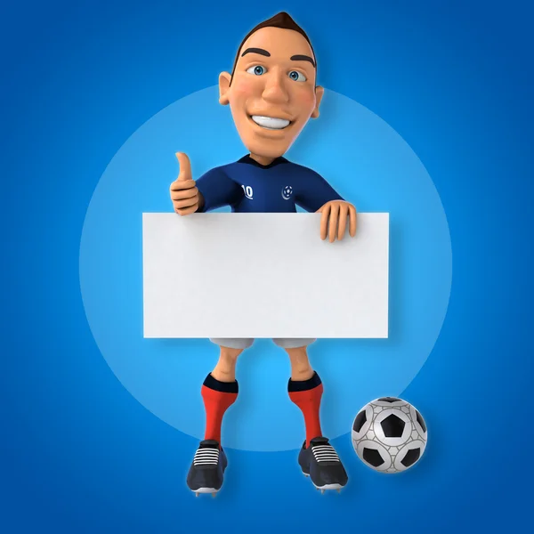 Cartoon voetballer — Stockfoto